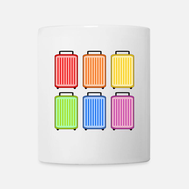 KOFFER REGENBOGEN - Tasse - Weiß