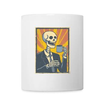 Kaffee oder Grab – was soll’s! - Tasse - Weiß - Vorne
