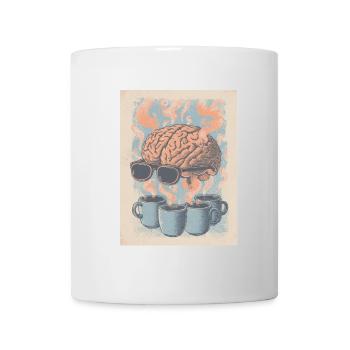 Kaffee = Gehirn an! - Tasse - Weiß - Vorne
