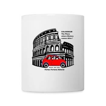 Colosseum Italien Rom Shirt T Shirt Design Basic - Tasse - Weiß - Vorne