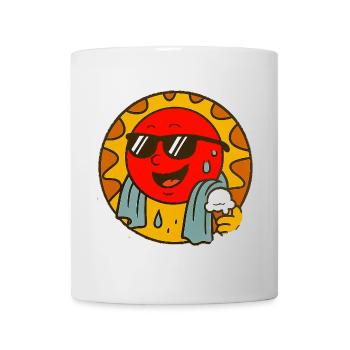 Sungus avec une ambiance estivale fraîche - Mug blanc - blanc - Devant