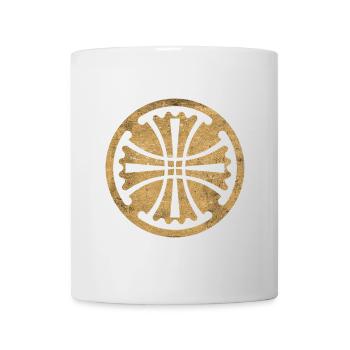 Canterbury-Kreuz im Goldenen Kreis - Tasse - Weiß - Vorne