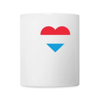 Drapeau du Coeur du Luxembourg - Mug blanc - blanc - Devant