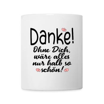 DANKE PARTNERSCHAFT FREUNDSCHAFT - Tasse - Weiß - Vorne
