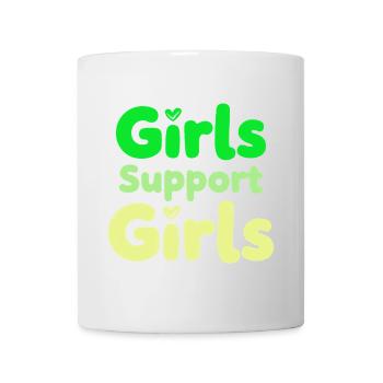 Girls Support Girls Statement Freundschaft - Tasse - Weiß - Vorne