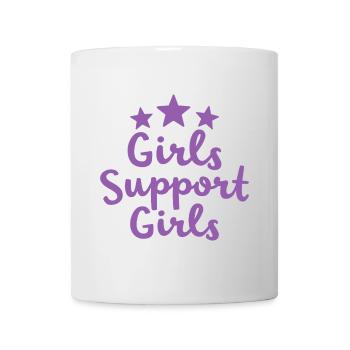 Girls Support Girls Statement Freundschaft - Tasse - Weiß - Vorne