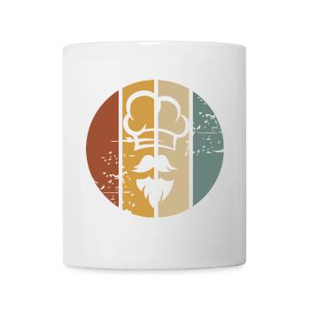 Boulangerie rétro et chef Icon - Logo des restaurants - Mug blanc - blanc - Devant