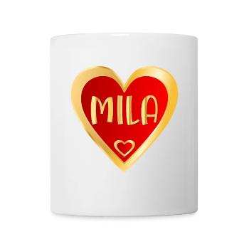 MÄDCHENNAME MILA HEART - Tasse - Weiß - Vorne
