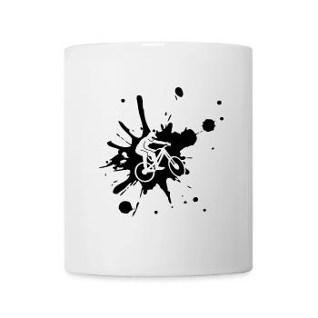 VTT, vélo de descente - Mug blanc - blanc - Devant