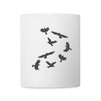 rabenschwarm, vögel - Tasse - Weiß - Vorne