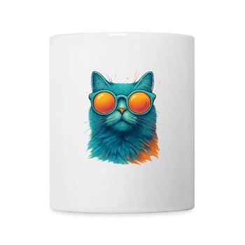 Cool Cat in Sunglasses - Mug - white - Front