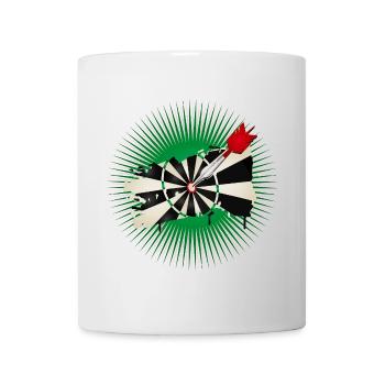 Jeu de fléchettes de style graffiti avec hit - Mug blanc - blanc - Devant