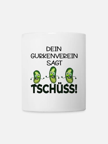 ABSCHIED KOLLEGEN TSCHÜSS GURKEN - Tasse - Weiß