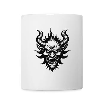 Devil Hannya – Dämonen Maske im japanischen Stil - Tasse - Weiß - Vorne