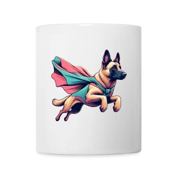 Super Dog Belgian Shepherd Cape Gift - Mug - white - Front