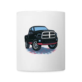 Schwarzer Pickup Ram - Tasse - Weiß - Vorne