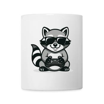 Raton laveur joueur - Mug blanc - blanc - Devant