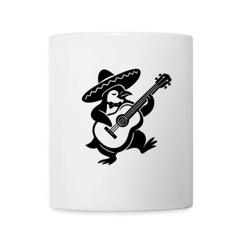 Mexikanischer Pinguin mit Sombrero & Gitarre - Tasse - Weiß - Vorne