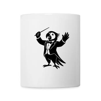 Conducting Parrot Illustration - Mug - white - Front