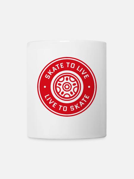 Patiner pour vivre - Mug blanc - blanc