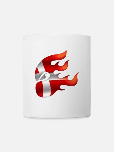 Flagge von Dänemark - Dänemark - Ninja - Tasse - Weiß