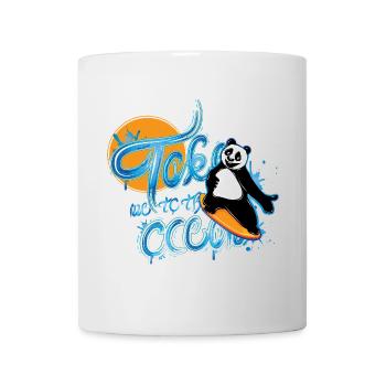 Panda Surfer – Take me to the Ocean - Mug - white - Front