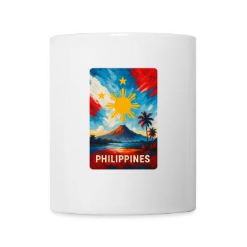 Conception du drapeau du paysage des Philippines - Mug blanc - blanc - Devant