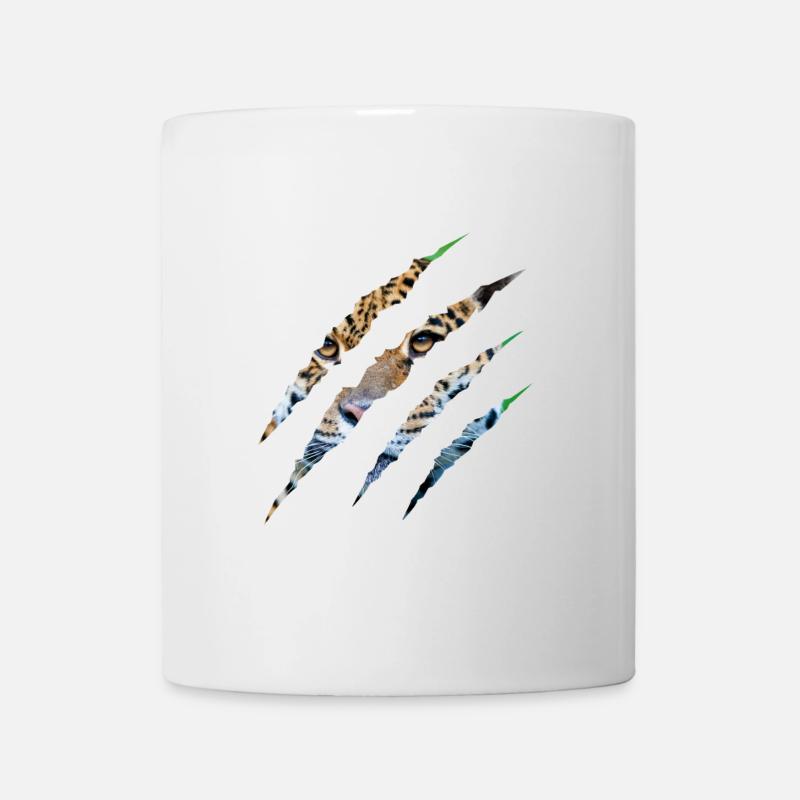 Wild Instinct – Tiger Eyes Through the Claw - Mug - white
