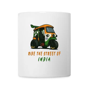Indien Tuk-Tuk Racing - Tasse - Weiß - Vorne