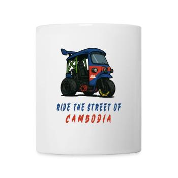 Cambodge Tuk-Tuk Racing - Mug blanc - blanc - Devant
