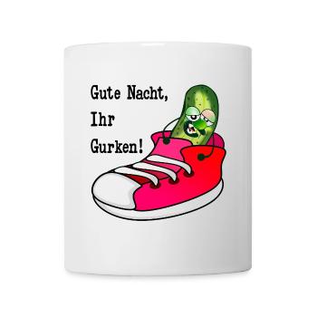 GUTE NACHT SPORTSCHUHE GURKEN - Tasse - Weiß - Vorne