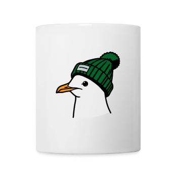 Moin Seagull Beanie Head Baltic Sea Beanie Hamburg Green - Mug - white - Front