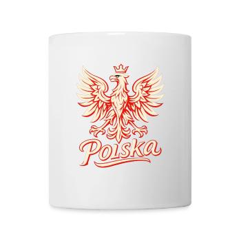 Polen Polska Adler Flagge Fahne grafisch Geschenk - Tasse - Weiß - Vorne