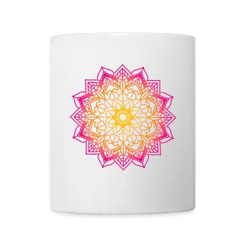 Yoga Mandala Méditation Ornement Inde om Namaste - Mug blanc - blanc - Devant