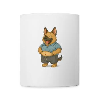 Funny German Shepherd in Casual Look - Mug - white - Front