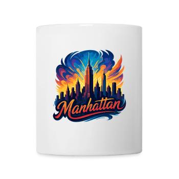 Manhattan City New York Silhouette Gift - Mug - white - Front