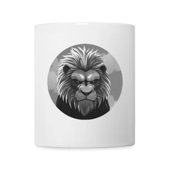 Majestic lion head in gray - Mug - white - Front