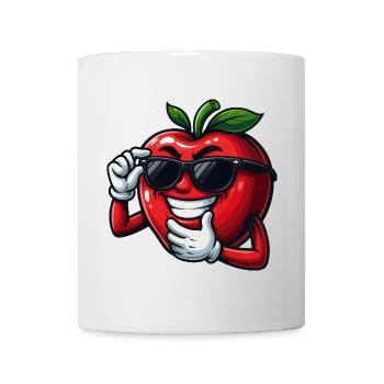 Tomate de dessin animé cool avec des lunettes de soleil plaisir végétal - Mug blanc - blanc - Devant