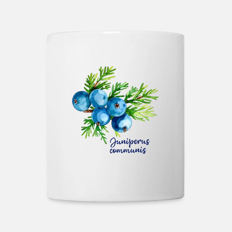 Juniperus communis - botanical illustration - Mug - white