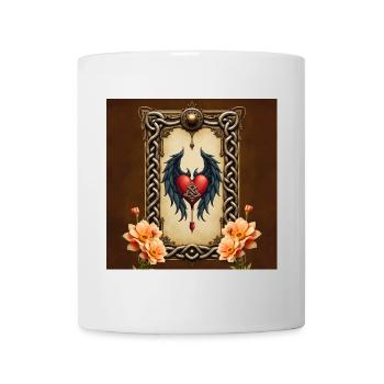Celtic elegance with heart and wings. - Mug - white - Front