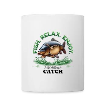 Carpe Fish Relax Enjoy - Mug blanc - blanc - Devant