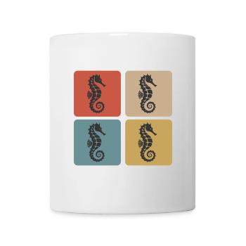 Seepferdchen Meer Vintage Design - Tasse - Weiß - Vorne
