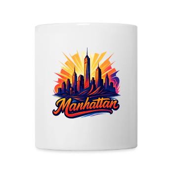 Manhattan City New York Silhouette Gift - Mug - white - Front