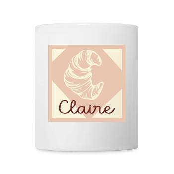 NOM CADEAUX CLAIRE LETTRE C - Mug blanc - blanc - Devant