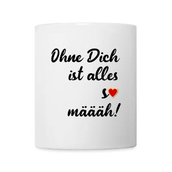 LIEBE SPRÜCHE - TRENNUNG HERZ - Tasse - Weiß - Vorne