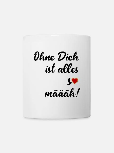 LIEBE SPRÜCHE, TRENNUNG HERZ - Tasse - Weiß