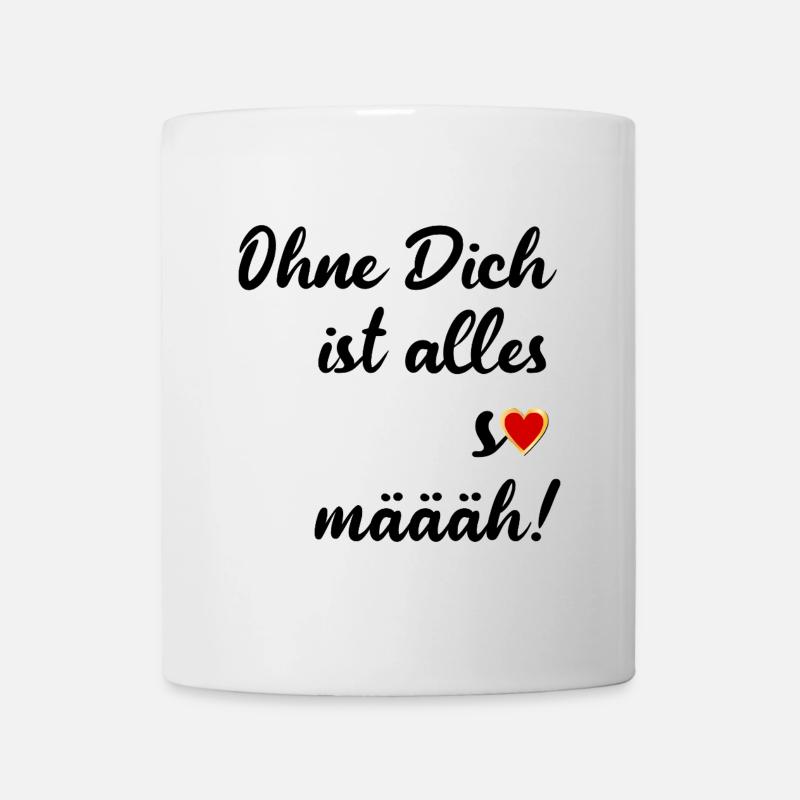 LIEBE SPRÜCHE - TRENNUNG HERZ - Tasse - Weiß