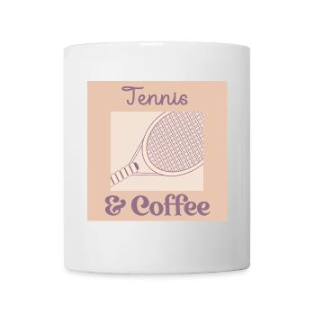 Tennis-Kaffee - Tasse - Weiß - Vorne