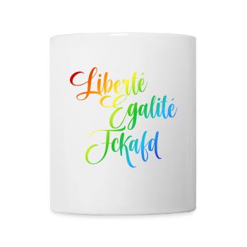 Rainbow Liberté Égalité Fraternité - Mug - white - Front