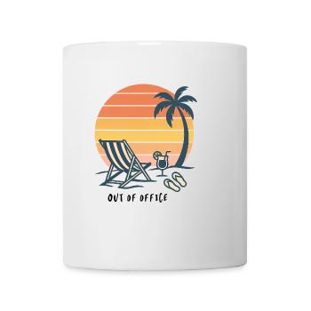 Sonnenuntergang Strand Urlaub Illustration - Tasse - Weiß - Vorne